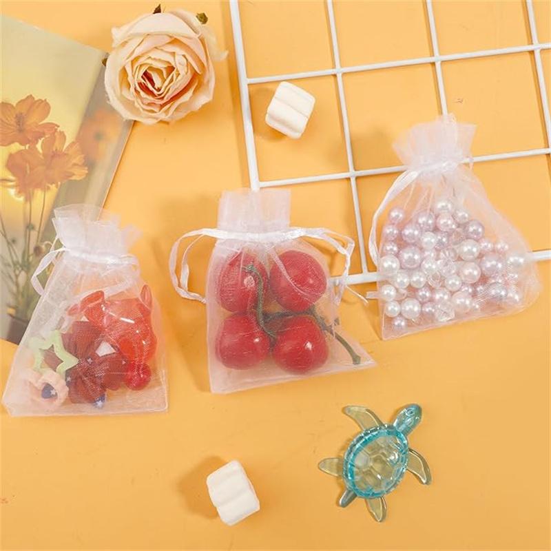 50Pcs Organza Bags Gift Bags,4 x 6 Inch Drawstring Gift Bags, for Festival, Party, Bathroom Soaps,Gardening Supplies,Indoor Plant Tools,Gardening Gifts for Women