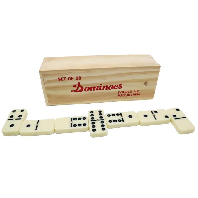 Dominos Set for Adults - Dominos - Professional Double 6 Dominoes Tiles for Kids and Adults, Metal Spinner, Classic and Travel Board Game with Wood Case Juegos de Mesa