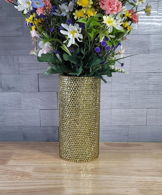 Rhinestone Flower Vase Flower Round Rhinestones