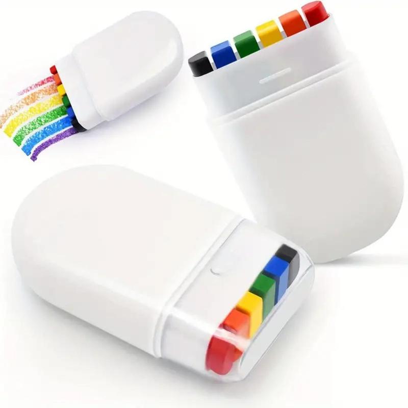 Rainbow Face & Hand Wax Pen (3 Counts), 6 Color Body Painting Pen, Party Holiday Decoration Supplies