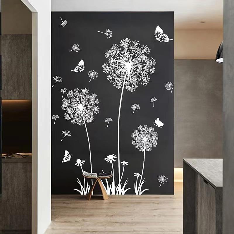 1 Set Dandelion Pattern Wall Sticker, Self Adhesive Wall Decor, Decorative Sticker for Home Living Room Bedroom