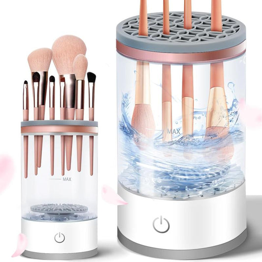 Electric Makeup Brush Cleaner with Brush Clean Mat, USB Rechargeable Automatic Portable Makeup Brush Cleansing Machine for All Makeup Brushes, Trending Products, Summer Gift