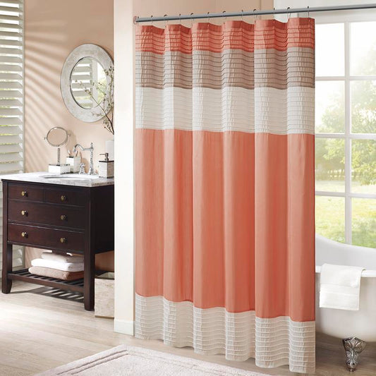 Beauty Mall Faux Silk Shower Curtain