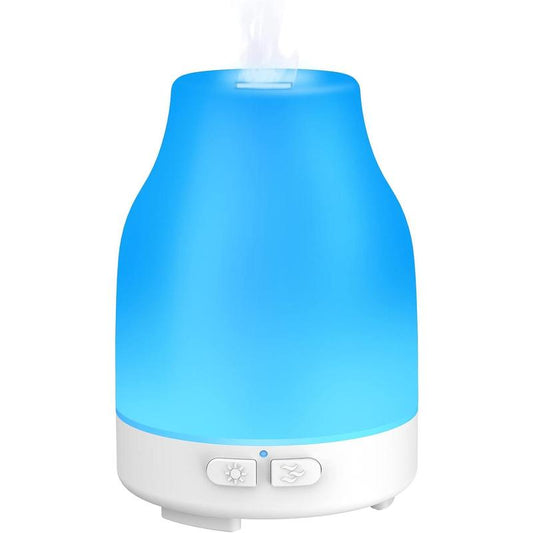 Essential Oil Diffuser, 110ml Colorful Aromatherapy Diffuser with 8 Colors Lights, Adjustable Mist Mode, Waterless Auto Off