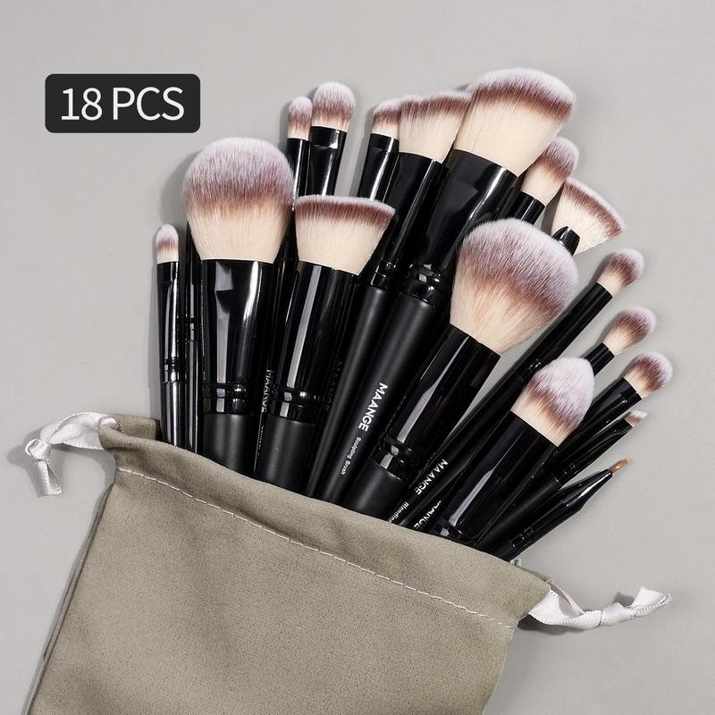 Travel Makeup Brushes Set, 18pcs/set?Soft Makeup Brushes Set for Powder Concealers Eye Shadows, Eyeshadow Brush, Eyelash Brush Makeup Set, Summer Gifts