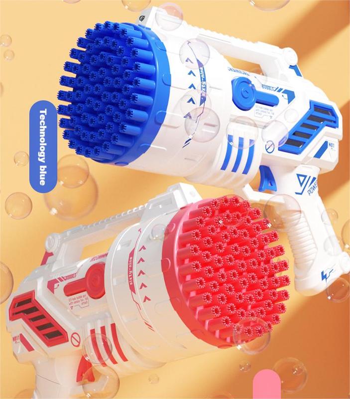 [Super Low Price]69 Holes Bubble Machine Toy | Upgraded Bubble Blower with Colored Lights | Includes Battery, Bubble Solution, and Tray | Perfect Summer Outdoor Gift for Teens - Ideal for Parties & Birthdays