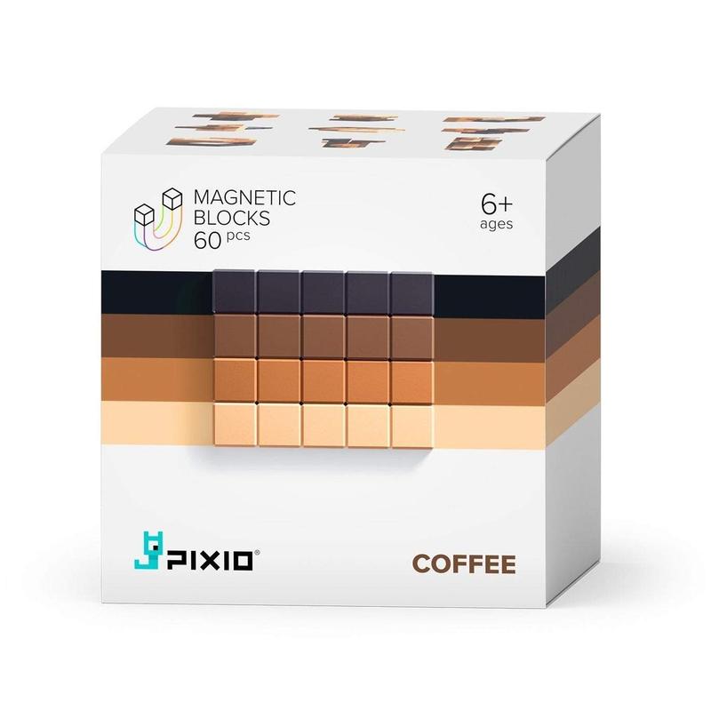 PIXIO Abstract Series COFFEE - 60 Magnetic Blocks in 4 Colors (Games)