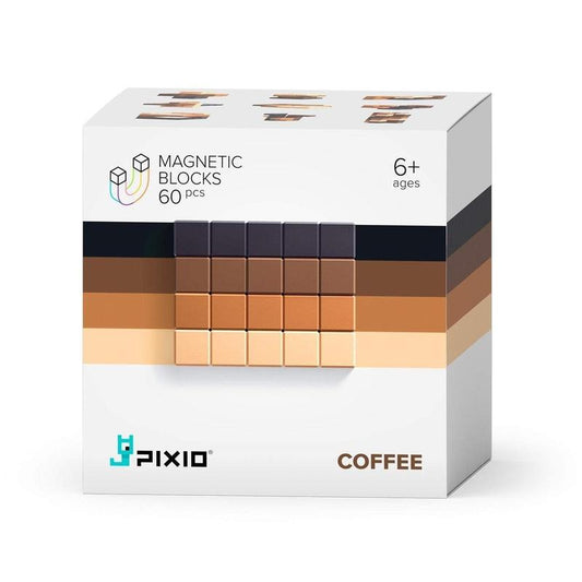 PIXIO Abstract Series COFFEE - 60 Magnetic Blocks in 4 Colors (Games)