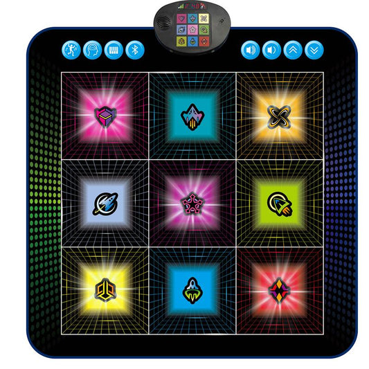 SUNLIN Light Up Dance Mat, Toy Gift for Girls Boys 3-12, Wireless Dance Pad w/ 9 Light-Up Buttons & Bluetooth, Music Pad w/ 4 Game Modes, Volume Control, Birthday Gifts for 3 4 5 6 7 8 Years Old Kids