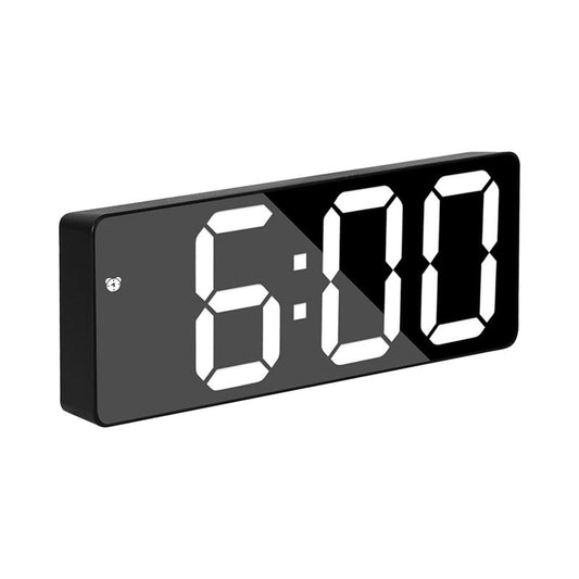 Alarm Clock Led Display,Digital Alarm Clock for Bedrooms,6.5 inch LED Display with White Digits, 3 Levels Brightness Adjustable,Small Electronic Desk Clock for Kitchen Office digital wallclock Decor