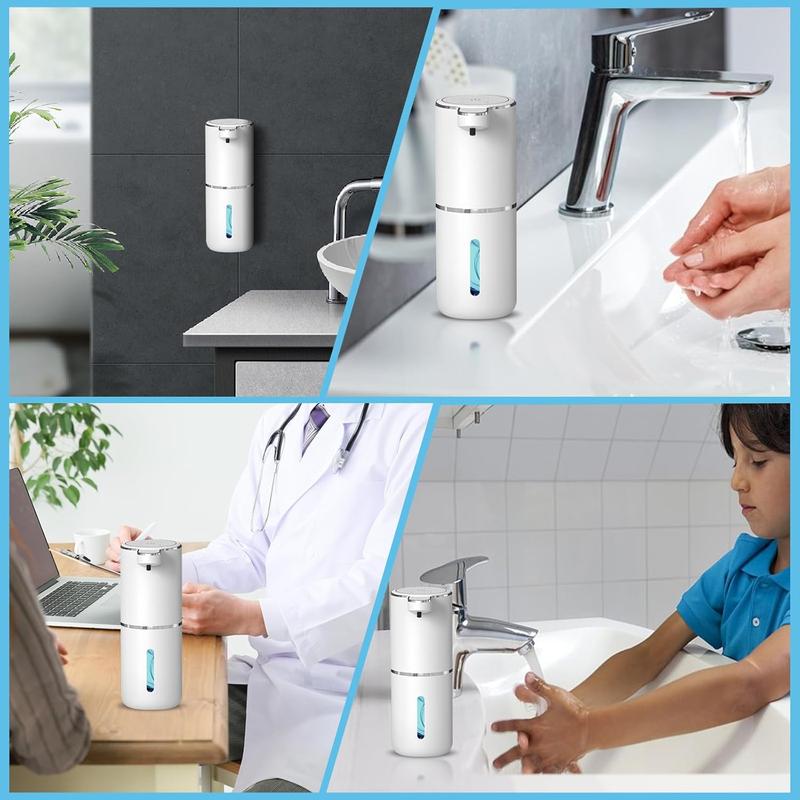 Automatic Sensor Liquid Soap Dispenser, 12.8OZ Touchless Hand Soap Dispenser, Wall-mounted Soap Dispenser for Bathroom Kitchen, 4-Level Liquid Adjustable