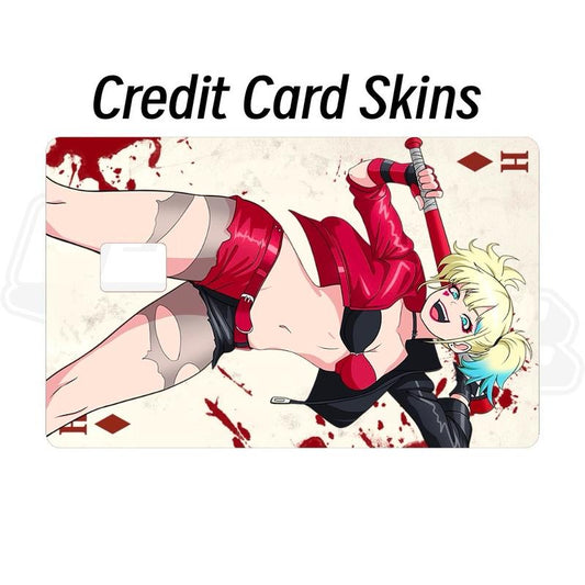 Harley Quinn isekai squad   Credit card skin cover sticker for debit credit ebt