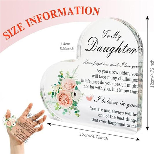 Christmas Gifts For Daughter Gifts For Grown Daughter From Mom Dad Acrylic Plaque Birthday Gifts For Daughter Adult Mother Daughter Gift Daughter Christmas Gifts To My Daughter Gifts For Teen Girls