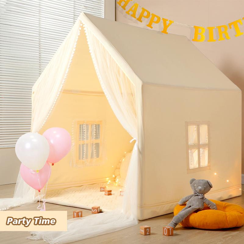 Girls' Fairy Playhouse: Large Princess Castle Tent for Kids - Play House with Long Curtain, Perfect Gift Toy for Toddler Children