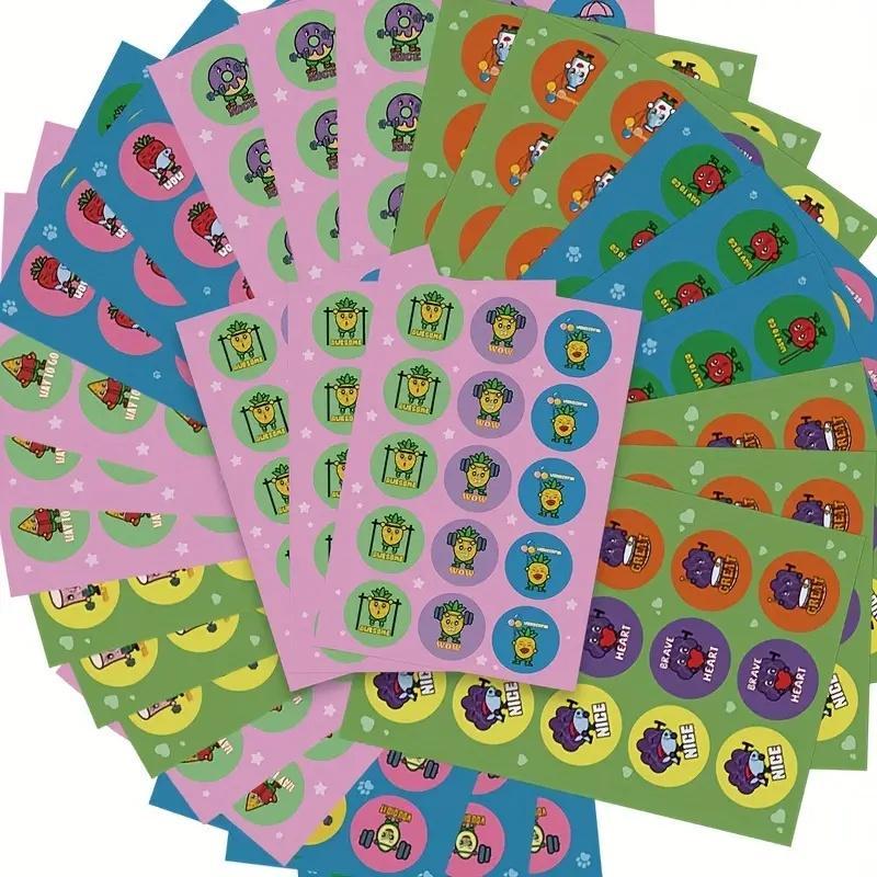 Cartoon Reward Pattern Sticker, 18pcs/set Cute Sticker for Water Bottles, Skateboards, Notebooks, Laptop DIY Decoration