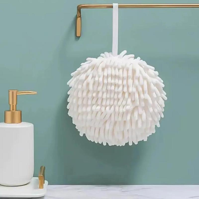 1 Piece Soft Hand Towel Ball, Hanging Quick Drying Hand Towel, Modern Simple Hanging Towel, Household Bathroom Supplies