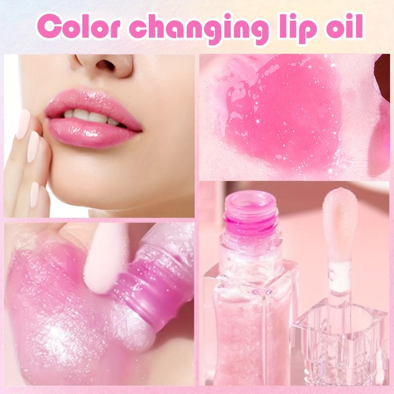 Color Changing Lip Oil by SpaLoo Cosmetics Moisturizing Easy Lip Plumping Oil Doodle Lip Oil Lip Plumping Lipstick Oil Volumizing Long Lasting Replenishing Nourishing Water-resistant Smooth Hydrate Lightweight