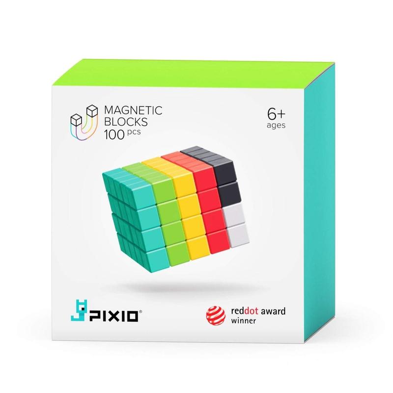 PIXIO-100 Magnetic Blocks in 6 Colors +Free App