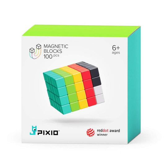 PIXIO-100 Magnetic Blocks in 6 Colors +Free App