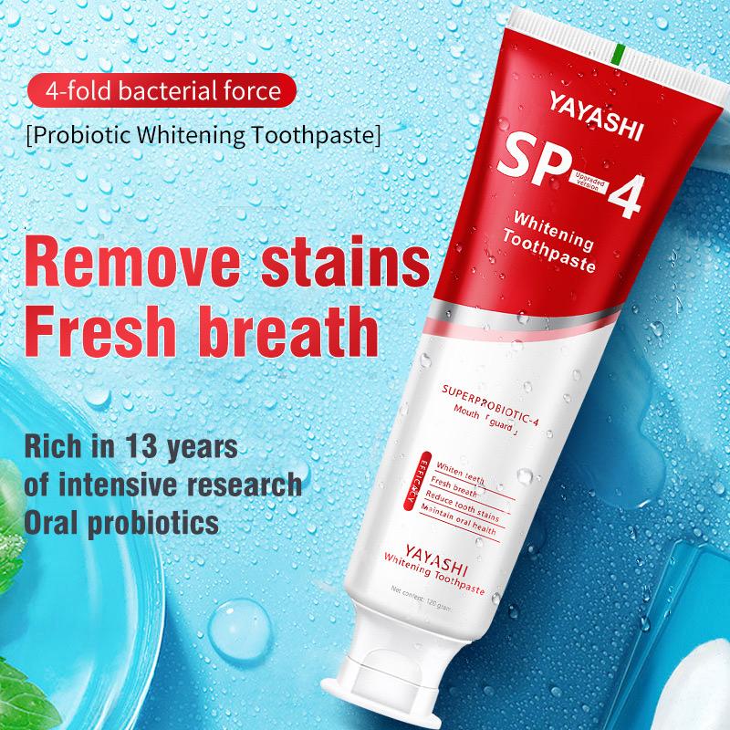 Holiday gifts:Sp-4 Toothpaste, Fresh Breath Whitening Care + Brightening Stain Removal (1Pcs-120g)