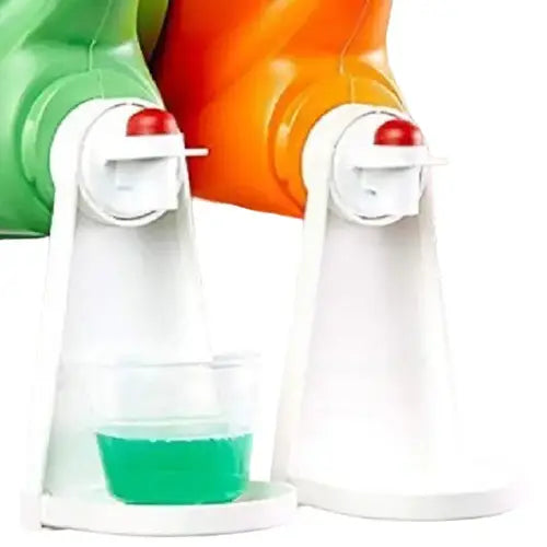 Pack of Two Liquid Laundry Detergent and Fabric Softener Dispensers - No More Drips or Mess, Fits Most Economy Sized Bottles