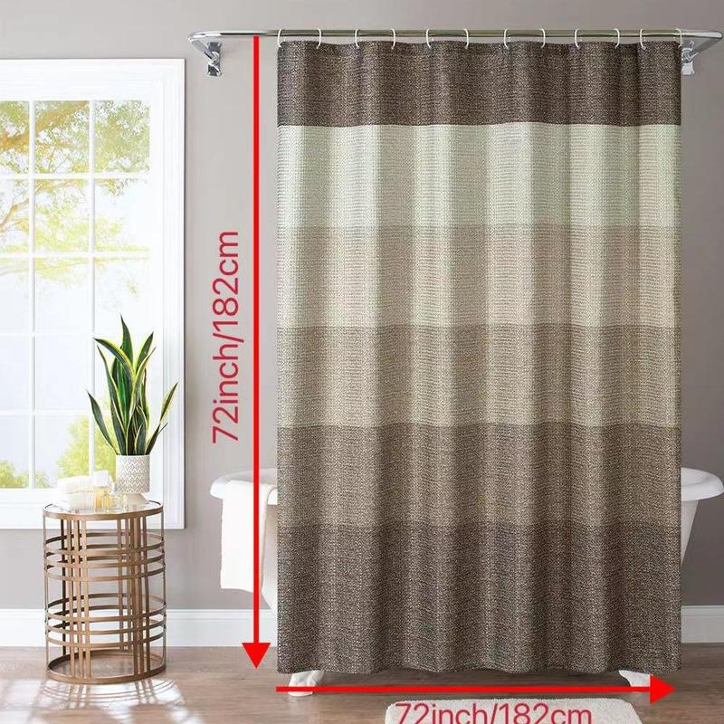 Modern Geometric Waffle?Print Shower Curtain, Waterproof Shower Curtain with 12 Hooks, Bathroom Supplies for Home Use, Bathroom Decor