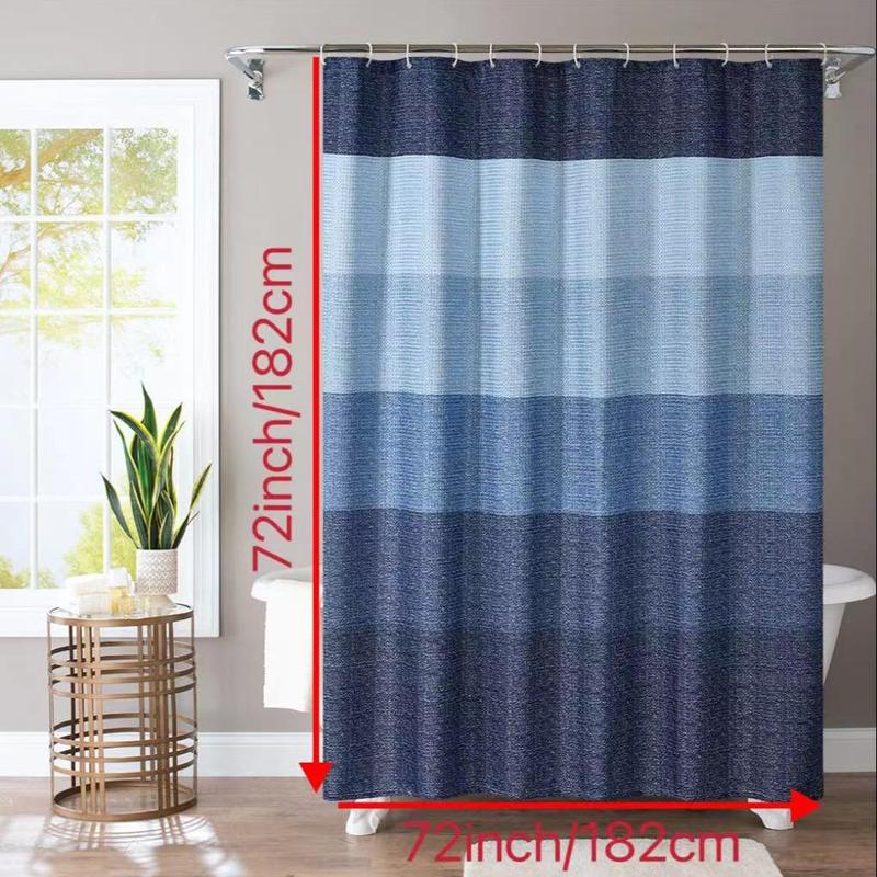 Modern Geometric Waffle?Print Shower Curtain, Waterproof Shower Curtain with 12 Hooks, Bathroom Supplies for Home Use, Bathroom Decor