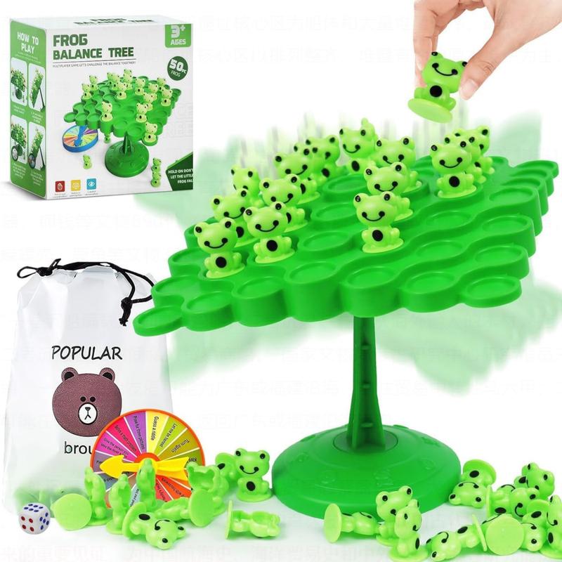 Frog balance Game ,Balance Board Game ,Two-Player Balanced Tree Board Game, Montessori Frog Balance Tree Educational Toys, Children Desktop Game Gift for Boys Girls educational toys