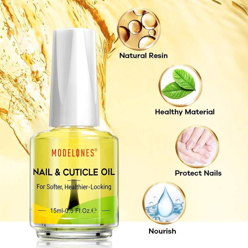 MODELONES Nail & Cuticle Care Strengthener Oil Vitamin E + B Fragrance-Free Cuticle Revitalizing Oil 15ml