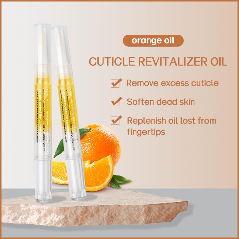 Cosmetic Radiant Nail Growth Oil Cuticle Revitalized Oil Pen for Nail Moisture,Growth,Strength and Brightening,Remedy for Damaged Skin,Brittle Peeling Thin Nails,15 gram,Orange,Intensive Nourishing Nail Care Repair Nail Art