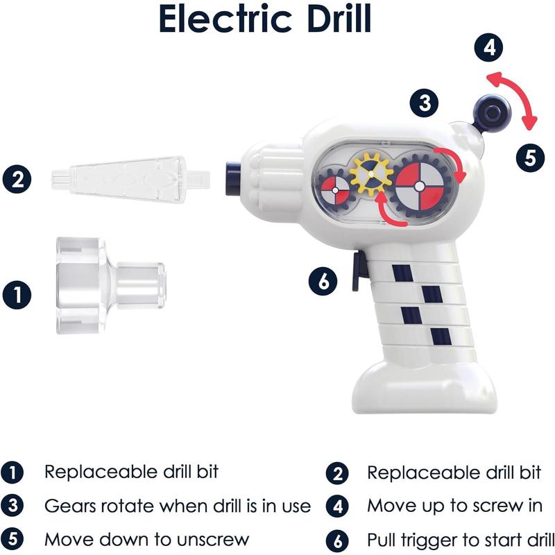 iPlay, iLearn Rocket Space Toys, Kids Spaceship Playset W/ Space Shuttle, 2 Astronauts, Educational STEM Take Apart Outer Space Adventure W/ Electric Drill, Gift for 3 4 5 6 7 8 Year Old Boy Girl