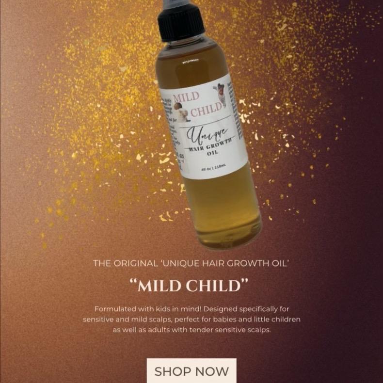 Unique Hair Growth Oil Mild Child Gentle Haircare