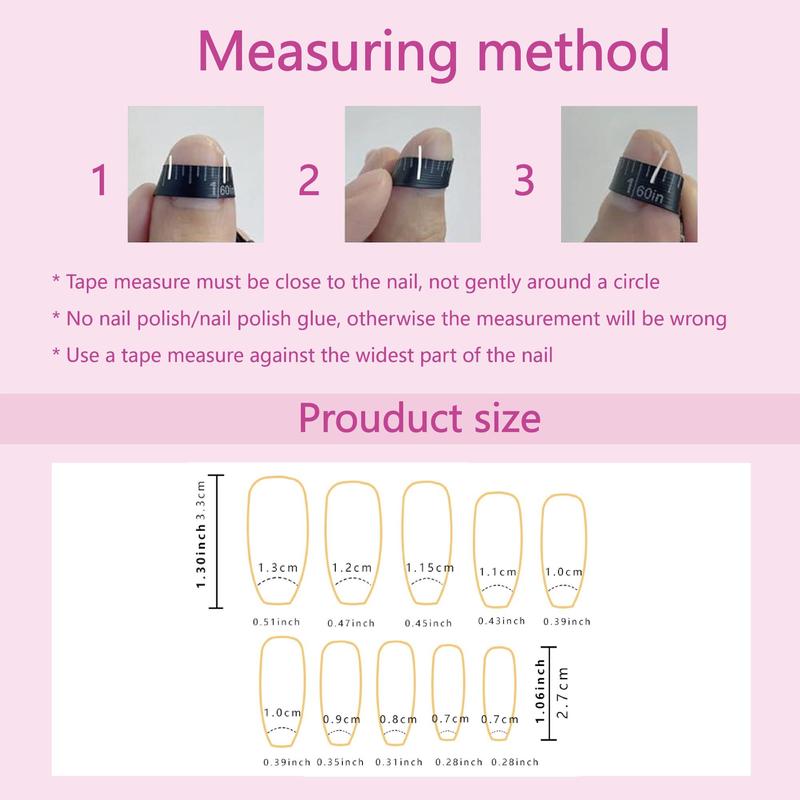 Long Square Smudged Heart Glitter Stick on Nails with Stickers & Nail File for Women Nail Art, 24pcs/set Rhinestone Decor Fashion Press on Fake Nails