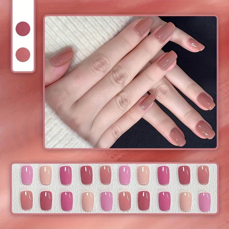 Solid Color Press On Nails, 150pcs Fashion Classic Morandi Color Wear Nails, Nail Art Kits For Women & Girls