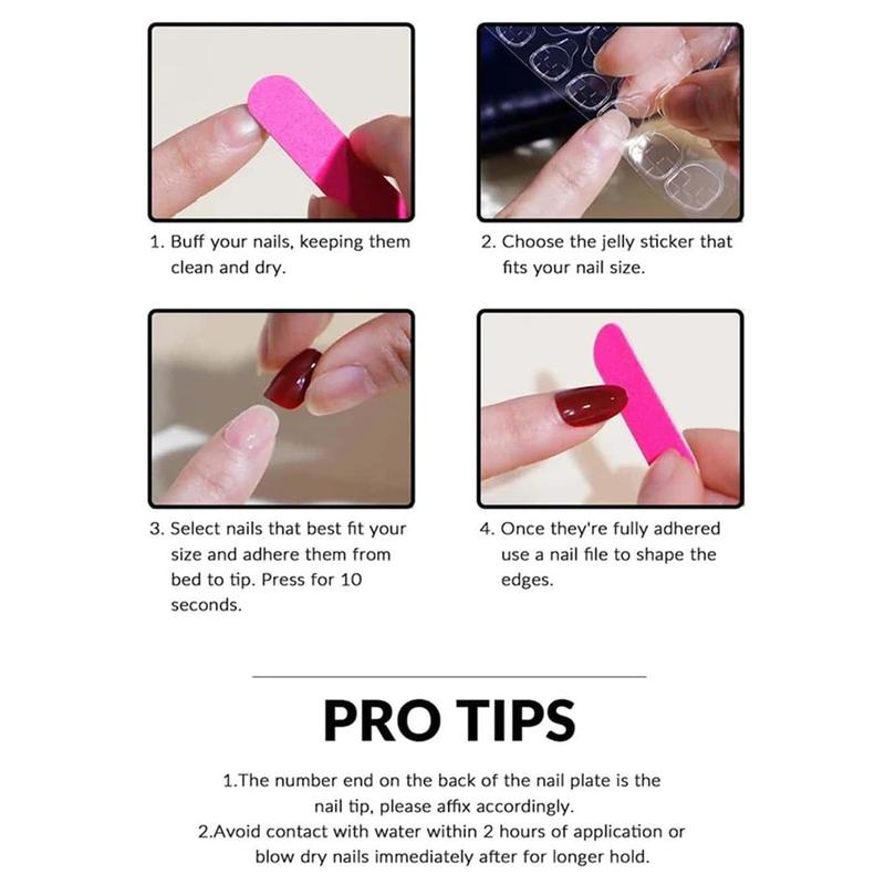 Removable Gradient Color Glossy Fake Nails with 1 Count Nail File & 1 Sheet Tape, 24pcs?French Style Short Square Press on False Nails for Women & Girls