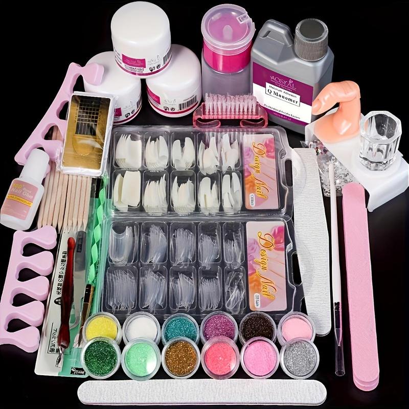 Acrylic Nail Kit for Beginners, Nails Extension Professional Nails Kit, Acrylic Nail Art Set, Manicure Tools, Gift for Women, Summer Gifts