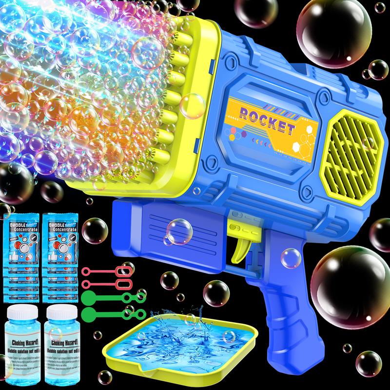 Christmas Gift for Kids 86-Hole Bubble Blaster Bubble Machine Gun Automatic Toy Gifts for Kid: Bubble Guns with LED Lights - 86 Holes Bubble Maker - Outdoor Party & Wedding Toy - Birthday Gifts