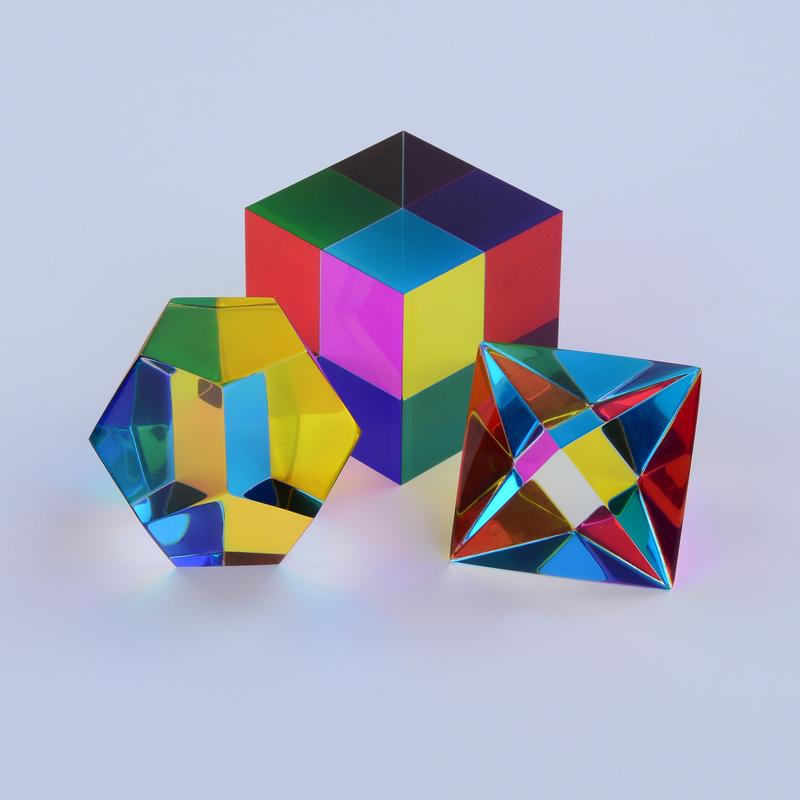 CMY Cubes Collector's Pack -  Cyan, Magenta & Yellow Cube - Optical Color Cube - Teaches Subtractive Color Mixing - Educational, Scientific, Physics & Kinetic Art Desk Toy, STEAM, Sensory tool