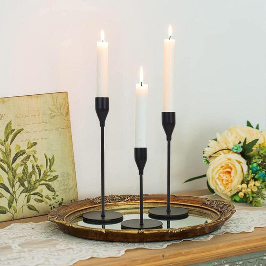 Simple Candle Holder, 3pcs/set Metal Candlestick Stand, Decorative Candle Support for Home Party Wedding, Unique Valentine's Day Gift, Exclusive For Valentine's Day