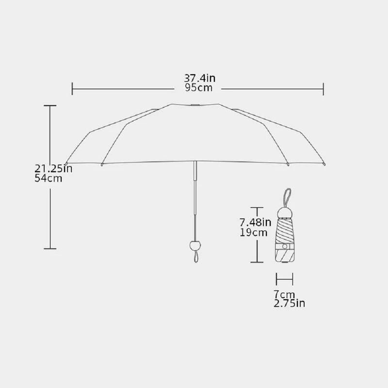 1 Piece Portable Manual Umbrella, Minimalist Mini Umbrella For Daily