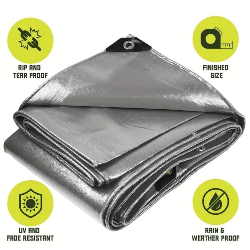 Waterproof Poly Thick Tarpaulin Canopy Tent, 1 Count Large Size Sun Protection & Anti-freeze Double-sided Tent, Outdoor Emergency Rain Shelter, Gifts for Men