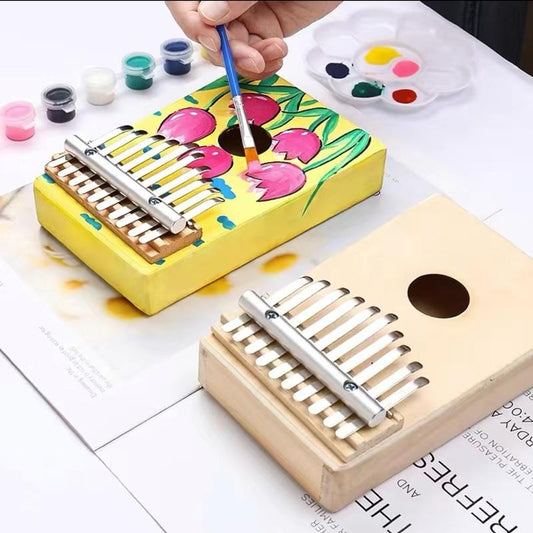 DIY Kalimba Thumb Piano kit,DIY painting  Wooden 17 Keys Kalimba Design,Music box,great gift