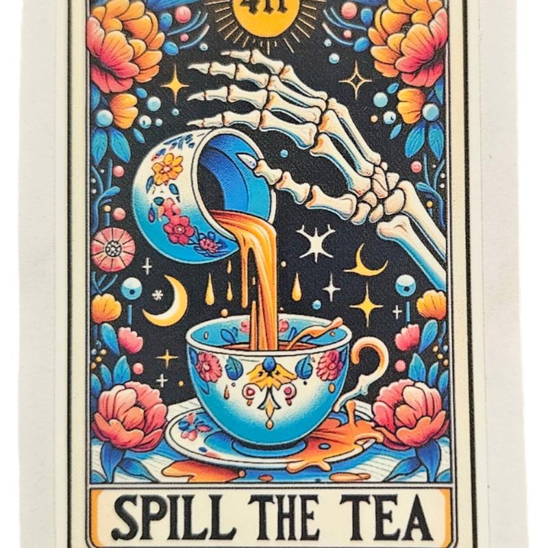 Spill Tea Tarot Sticker