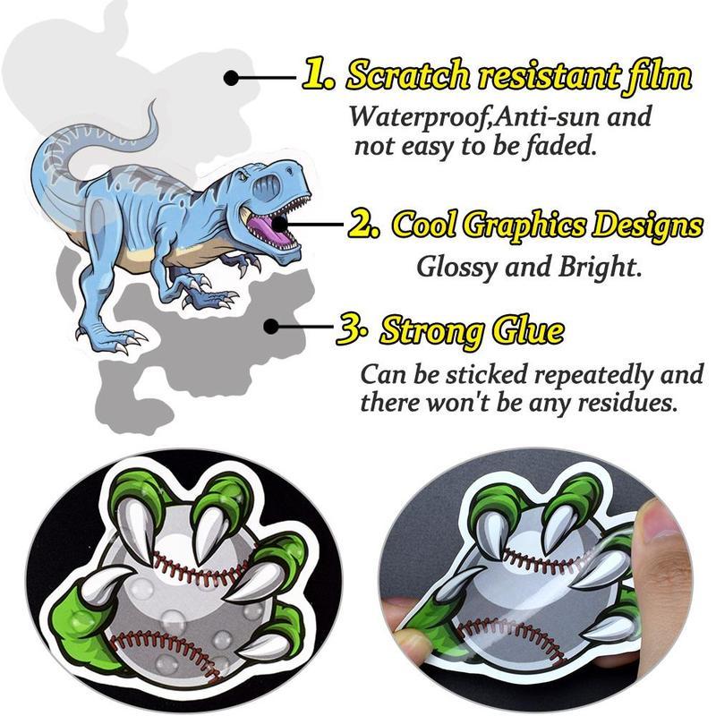 Cartoon Dinosaur Pattern Sticker, 50pcs Cute Animals Pattern Decorative Stickers, Diy Decals for Water Bottle, Laptop, Phone Case, Scrapbooking, Journal Making