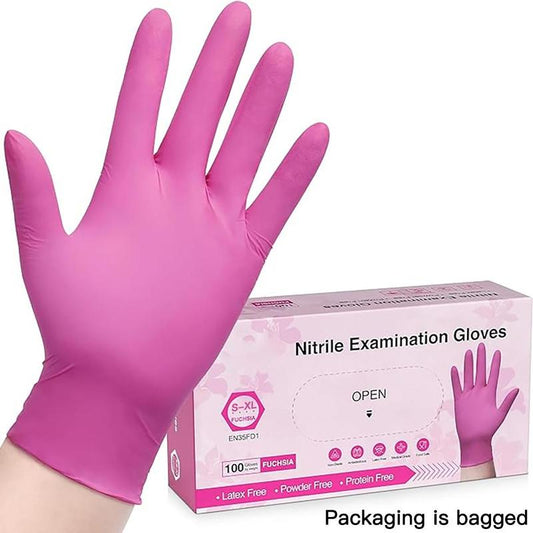 Disposable Nitrite Examination Gloves, 20/50/100pcs Disposable Multi-purpose Gloves, Durable Gloves for Hair Dyeing, Beauty Salon, Kitchen Cooking, Painting, Hand Craft, Home Cleaning, Household Cleaning Supplies 2024