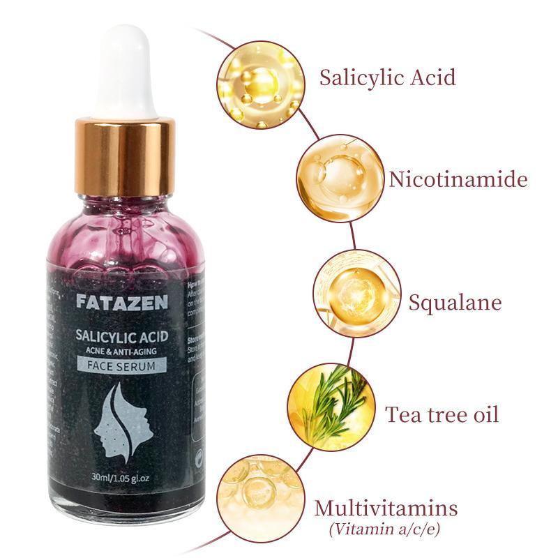 Natural Organic Salicylic Acid Hyaluronic Acid Serum (1 Piece), Skin Care Face Serum, Suitable for All Skin Types