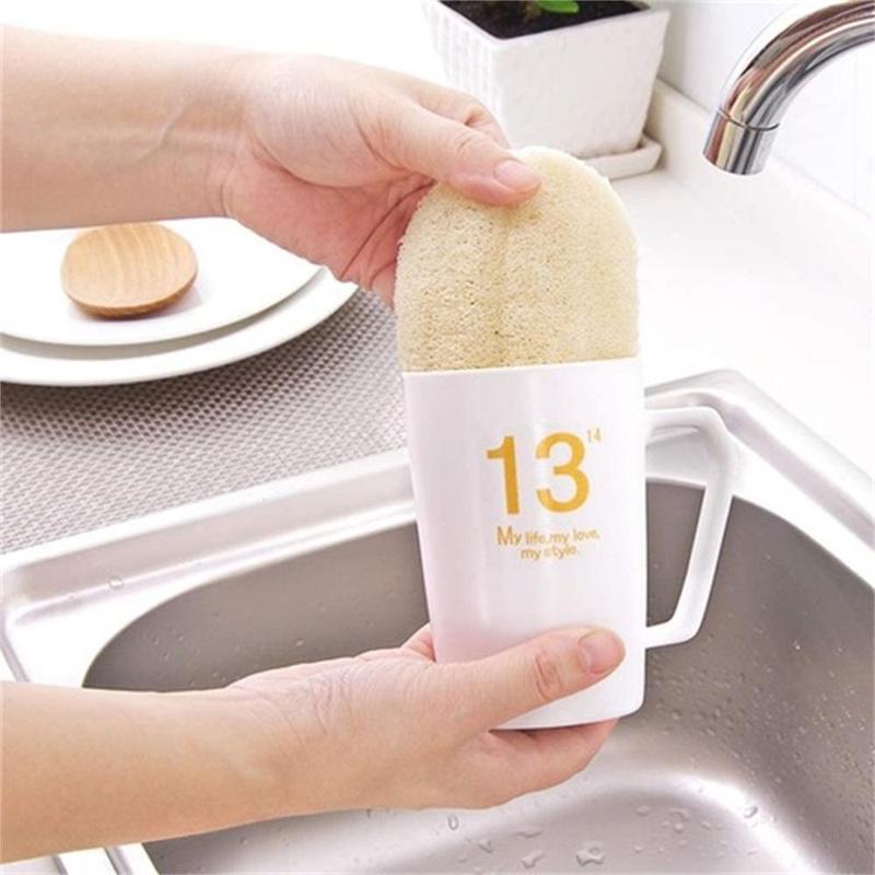 Kitchen Cleaning Loofah (3pcs), Bamboo Fiber Dish Cleaning Cloth, Multifunctional Household Cleaning Loofah for Kitchen Sink Stove