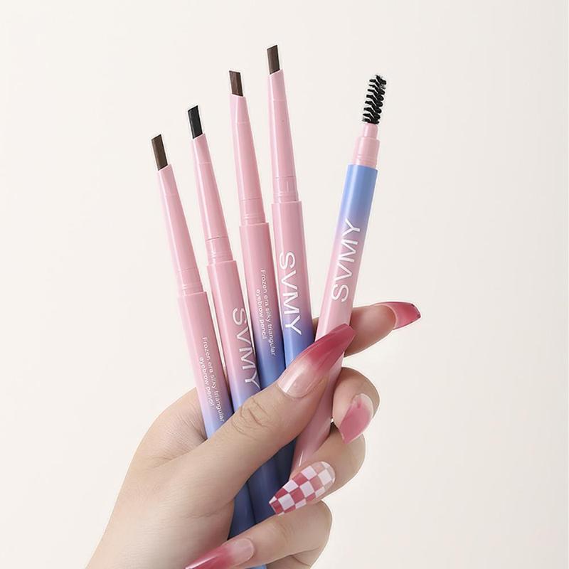 Double-ended Eyebrow Pencil with Styling Brush, 1 Count Waterproof And Long Lasting Eyebrow Pencil, Daily Use Eyebrow Makeup Tool