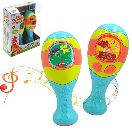 La Granja De Zenon newborn toys Bartolito maracas for kids with Electric,Egg Shakers maracas and Baby Rattles 0-6 months,Musical Instrument for Party Games Baby Party Favors£¨2PCS£©