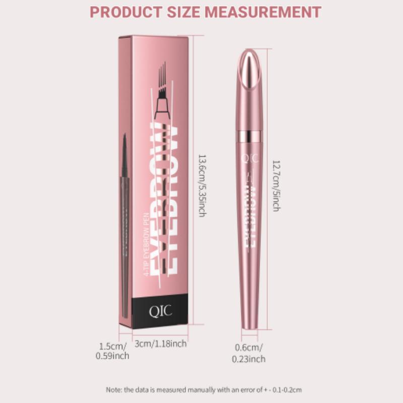 4-fork Eyebrow Pencil, Long Lasting Eyebrow Pencil, Brow Styling Brush, High Pigmented Brow Shading and Filling Pencil, Makeup Tool, Easy To Apply